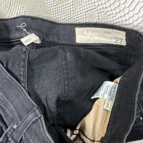 Rag and bone black super soft distressed skinny jeans - Picture 6 of 6